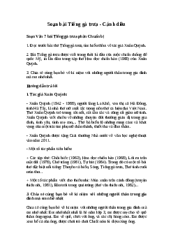 Soạn bài Tiếng gà trưa | Ngữ văn 7 sách Cánh diều