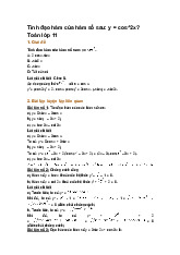 Tính đạo hàm của hàm số sau: y = cos^2x? Toán lớp 11