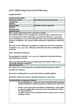 Marketing Processes and Planning | Bài giảng môn Marketing | Trường Cao đẳng thực hành FPT