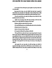 Các Nguyên Tắc Hoạt Động Chính Của ASEAN: Tóm Tắt Chi Tiết