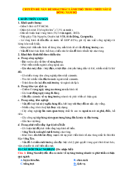 Chuyên đề khai thác lãnh thổ theo chiều sâu ở Đông Nam Bộ ôn thi tốt nghiệp THPT (có đáp án)