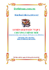 Thực hành luyện giải Toán 7 Tập 2 theo Chương trình mới