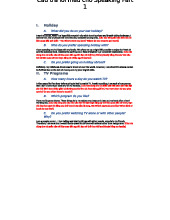 Câu trả lời mẫu cho Speaking Part 1 - Hướng dẫn và ví dụ