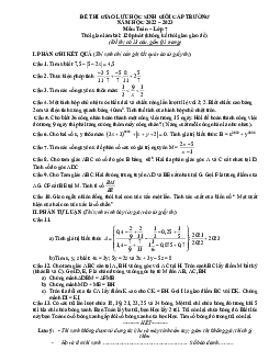 Đề học sinh giỏi Toán 7 năm 2022 – 2023 phòng GD&ĐT Can Lộc – Hà Tĩnh