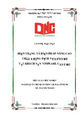 Tiểu luận tốt nghiệp: Nâng cao chất lượng dịch vụ lưu trú tại KS Vinpearl Cần Thơ môn Quản trị nhà hàng khác sạn | Trường Đại Học Nha Trang