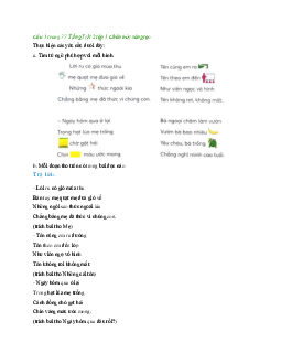 Giải SGK môn Tiếng Việt lớp 2 -  Ôn tập giữa học kì 1 - Ôn tập 3 | | Chân trời sáng tạo