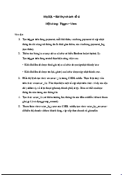 Bài thực hành 4 Trigger View - Cơ sở dữ liệu | Trường Đại học Công nghệ, Đại học Quốc gia Hà Nội