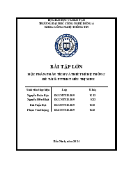 Bài tập lớn môn Phân tích và thiết kế hệ thống | Đại học Công nghệ Đông Á