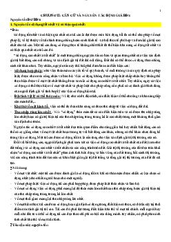 Tóm tắt lý thuyết môn Bất động sản nội dung chương 2: Căn cứ và nguyên tắc định giá bất động sản