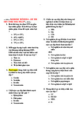 Đề Thi Kết Thúc Học Phần Tiêu Hóa | Đại học Nguyễn Tất Thành