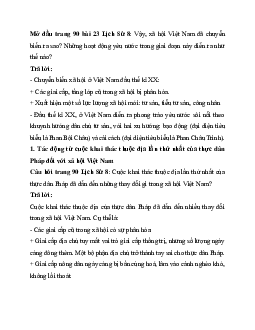 Giải SGK Lịch sử 8 bài 23: Việt Nam đầu thế kỉ XX | Chân trời sáng tạo