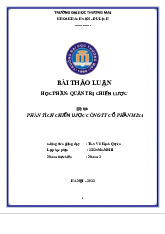 Phân Tích Chiến Lược Công Ty Cổ Phần MISA | Bài thảo luận quản trị chiến lược