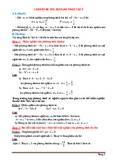 Chuyên Đề Ứng Dụng Hệ Thức Vi-et Có Lời Giải