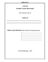 Phụ lục 1: Mẫu Dự Án Cuộc Thi "Tìm Kiếm Ý Tưởng Khởi Nghiệp"