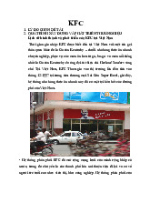 Tiểu luận Phân Tích Lịch Sử và Phát Triển Thương Hiệu KFC Tại Việt Nam môn Quản trị học - Trường Đại học Văn Hiến.