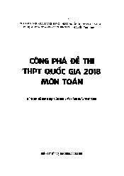 Công phá đề thi THPT Quốc gia 2018 môn Toán