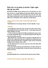 Phân tích cơ sở pháp lý của bản Tuyên ngôn độc lập hay nhất