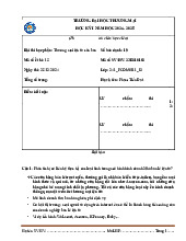 Bài thi Học phần Thương mại điện tử Căn bản | Đại học Thương Mại