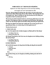 Phiếu khảo sát ý kiến người tiêu dùng | Môn Hành vi tiêu dùng - Đại học Cần Thơ