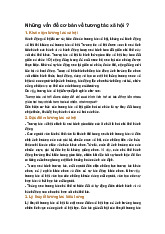 Những vấn đề cơ bản về tương tác xã hội ?