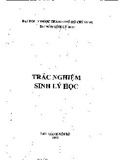Ngân hàng câu hỏi trắc nghiệm Sinh lý học (có đáp án)