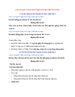 Soạn Chuyện cổ nước mình Ngắn nhất | Ngữ Văn 6 Kết Nối Tri Thức