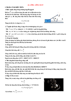 Lý thuyết và trắc nghiệm bài Công-Công Suất Vật lí 10 có lời giải và đáp án