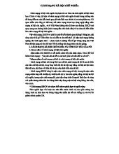 CÁCH MẠNG XÃ HỘI CHỦ NGHĨA: Lý Thuyết và Thực Tiễn (MDCN 101)