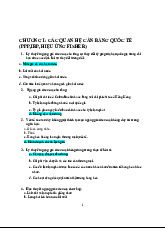 Ôn thi tổng hợp: các quan hệ cân bằng quốc tế và hiệu ứng fisher | Tài chính quốc tế | Trường Học Viện nông nghiệp Việt Nam