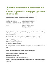 Bộ đề thi giữa học kì 1 môn Hoạt động trải nghiệm hướng nghiệp 6 năm 2024 - 2025 Kết nối tri thức với cuộc sống