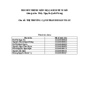 KTVM Thuyết-Trình Kinh-Tế Vi-Mô: Thị-Trường Cạnh-Tranh Hoàn-Toàn