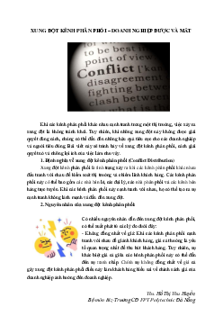 Xung đột kênh phân phối – Doanh nghiệp được và mất | Tài liệu môn Marketing | Trường Cao đẳng thực hành FPT