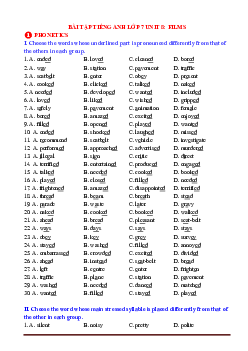 Giải Bài tập Tiếng Anh 7 Unit 8: Films | Global Success