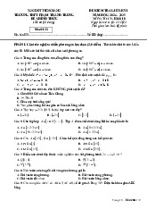 Đề giữa kỳ 1 Toán 10 năm 2024 – 2025 trường THPT Phạm Thành Trung – Tiền Giang
