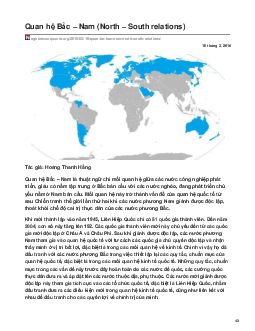 Quan hệ Bắc Nam | Kinh Tế chính trị quốc tế | Đại học Khoa học Xã hội và Nhân văn, Đại học Quốc gia Thành phố HCM