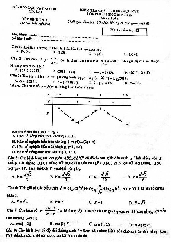 Đề thi HK1 Toán 12 năm học 2017 – 2018 sở GD và ĐT Gia Lai