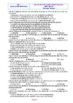 Đề thi thử THPT Quốc gia năm 2022 môn Địa Lí bám sát đề minh họa - Đề 4 (có đáp án)