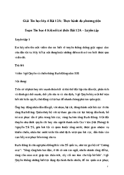 Giải Tin học lớp 4 Bài 12A: Thực hành đa phương tiện | Kết nối tri thức