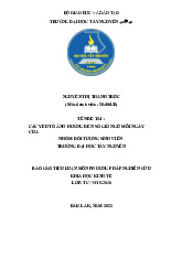 Tiểu luận Phương pháp Nghiên cứu Kinh tế môn Kế toán tài chính | Trường Đại Học Tây Nguyên