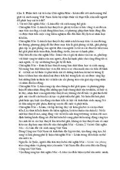 Đề cương câu hỏi ôn tập môn Triết học có gợi ý trả lời