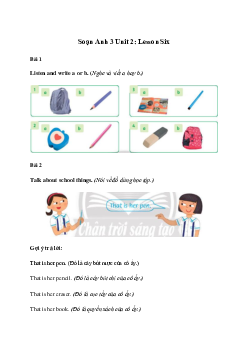 Giải Tiếng Anh lớp 3 Unit 2: Lesson Six | Family and Friends