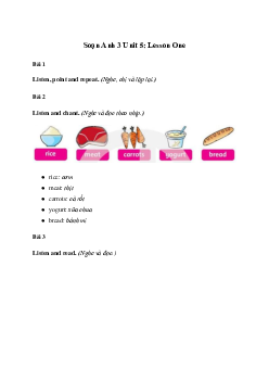 Giải Tiếng Anh lớp 3 Unit 5: Lesson One | Family and Friends