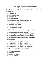 Đại cương môn Kinh tế chính trị Mác Lênin - Trường Đại học lao động -  xã hội