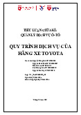 Quy trình dịch vụ của các hãng xe Toyota | Tiểu luận Quản lý dịch vụ Ô tô