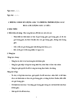 Giáo án Toán 11 học kì I Chân trời sáng tạo