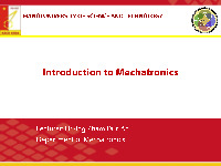 Nhập môn Cơ điện tử CTTT (Fundamental of Mechatronics)| Bài giảng môn Nhập môn Cơ điện tử CTTT (Fundamental of Mechatronics)| Trường Đại học Bách Khoa Hà Nội