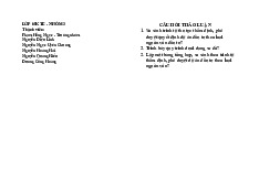 Câu hỏi thảo luận Môn Pháp luật xây dựng | Đại học Xây Dựng Hà Nội