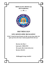 Lý thuyết lợi nhuận bình quân của Mác | Bài Thảo Luận Kinh Tế Chính Trị Mác-Lênin