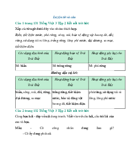 Giải SGK Tiếng Việt 3 trang 131, 132, 133 Bài 30: Một mái nhà chung - Luyện tập | Kết nối tri thức