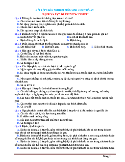 Trắc Nghiệm Sinh 9 Bài 29: Bệnh Và Tật Di Truyền Ở Người (Có Đáp Án)